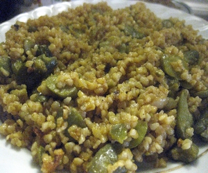 bakla ile bulgur pilavı
