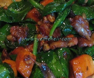 pastırmalı ıspanak