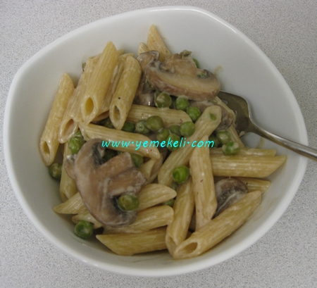 mantarlı kremalı makarna tarifi