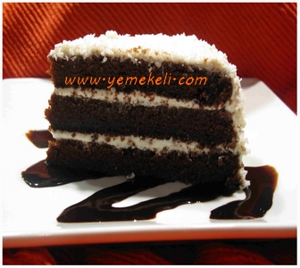 çikolatalı hindistan cevizli kek yapılışı