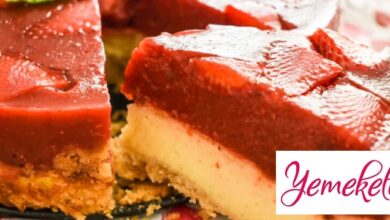 Vegan çilekli cheesecake